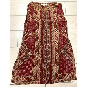 RITU KUMAR Multi-Color Aranya womens silk dress‎ size medium decorative pattern